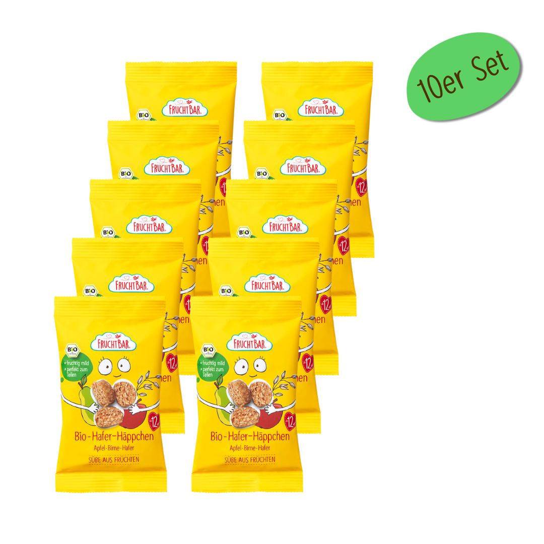 Bio Hafer Häppchen Apfel, Birne, Hafer 20er Set Bio Hafer Häppchen Apfel, Birne, Hafer