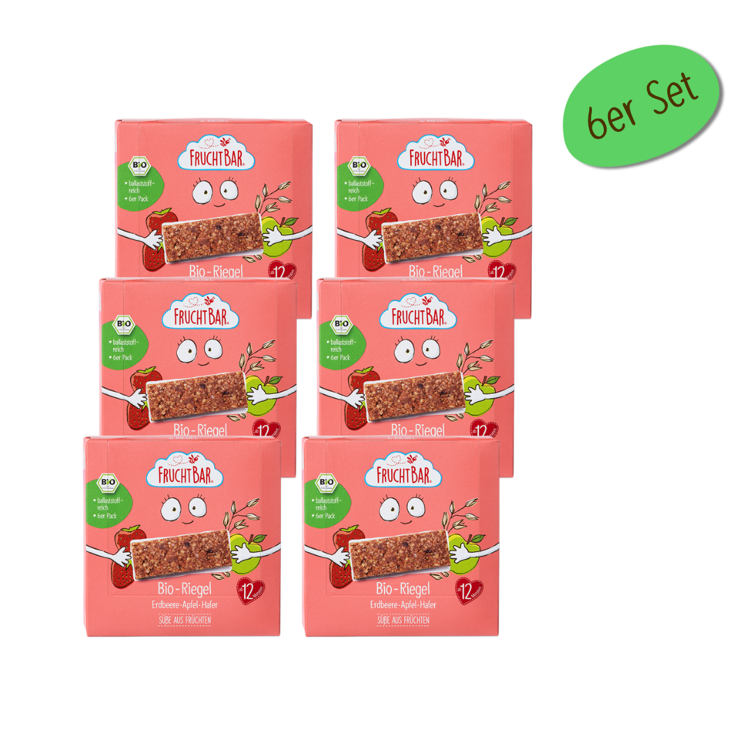 Bio Riegel Erdbeere, Apfel, Hafer