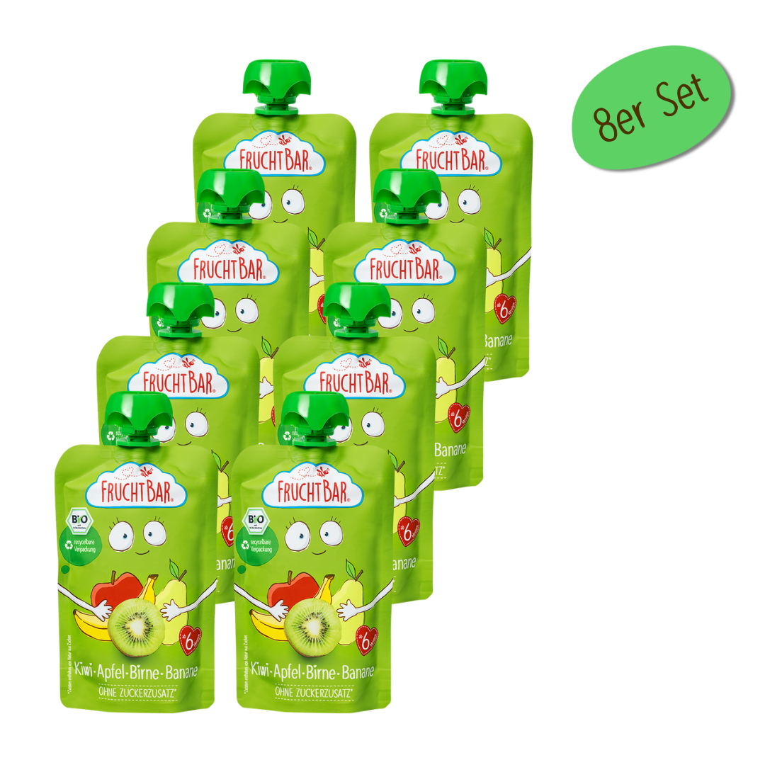 Bio Quetschie Kiwi, Apfel, Birne, Banane