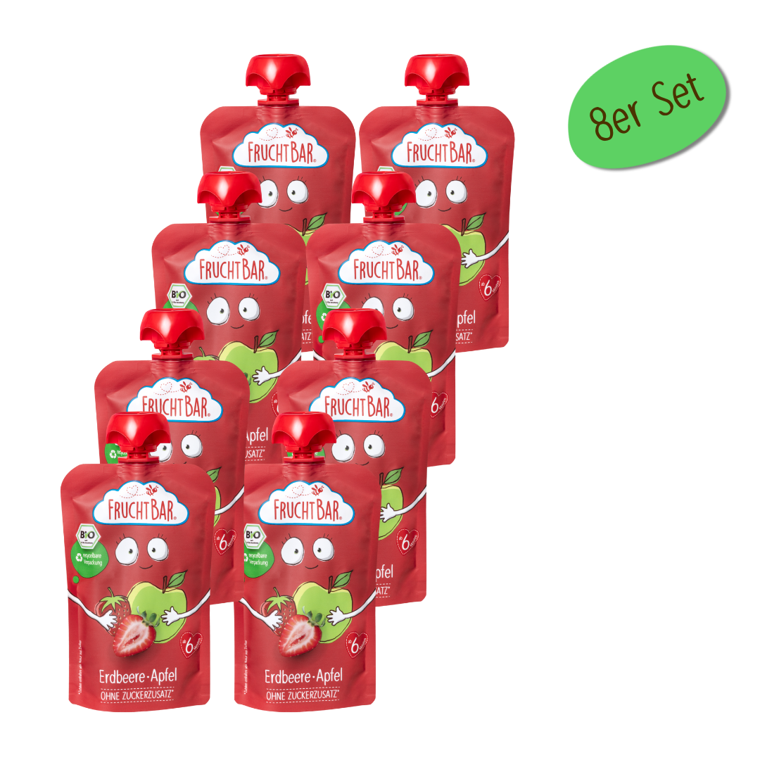 Bio Quetschie Erdbeere, Apfel
