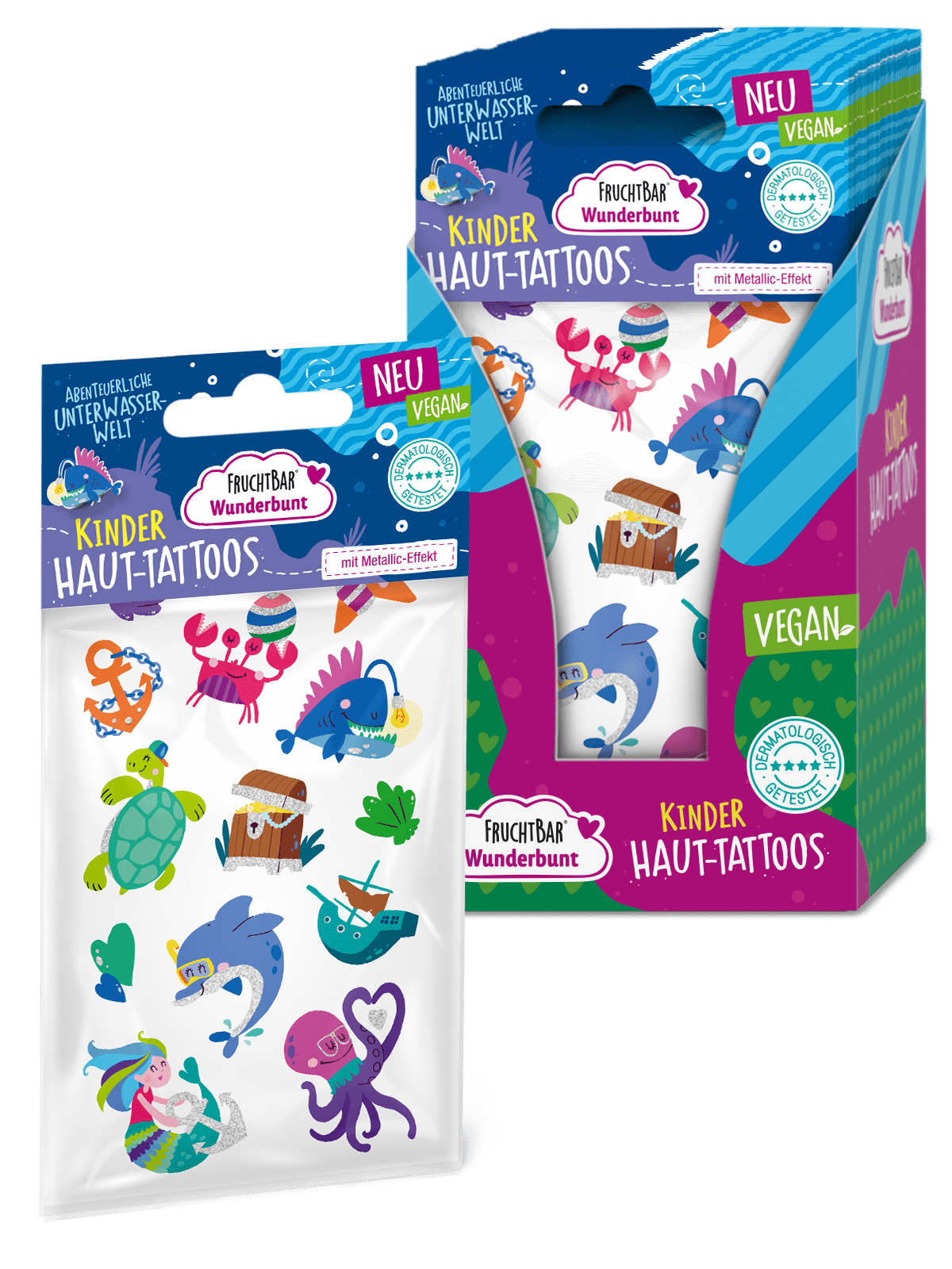 Kinder Haut-Tattoos - Abenteuerliche Unterwasserwelt