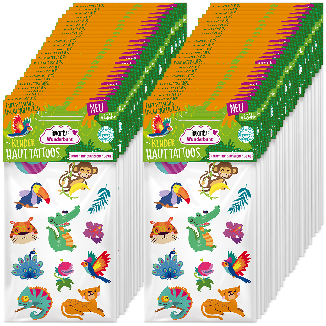 Kinder Haut-Tattoos - Fantastisches Dschungelreich Kinder Haut-Tattoos - Fantastisches Dschungelreich