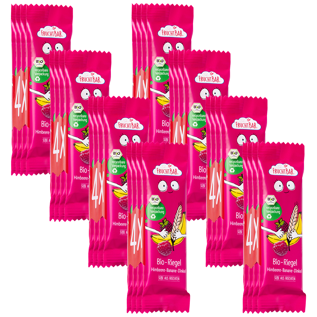 Bio Riegel Himbeere, Banane, Dinkel