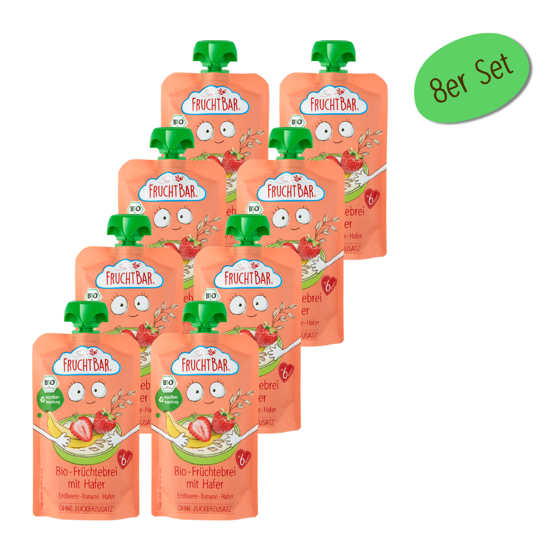 Bio Quetschie Früchtebrei mit Hafer, 120g