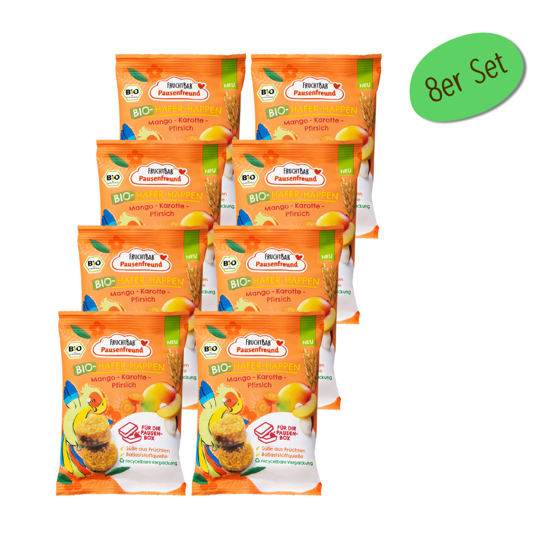 Bio Hafer Happen Mango, Karotte, Pfirsich