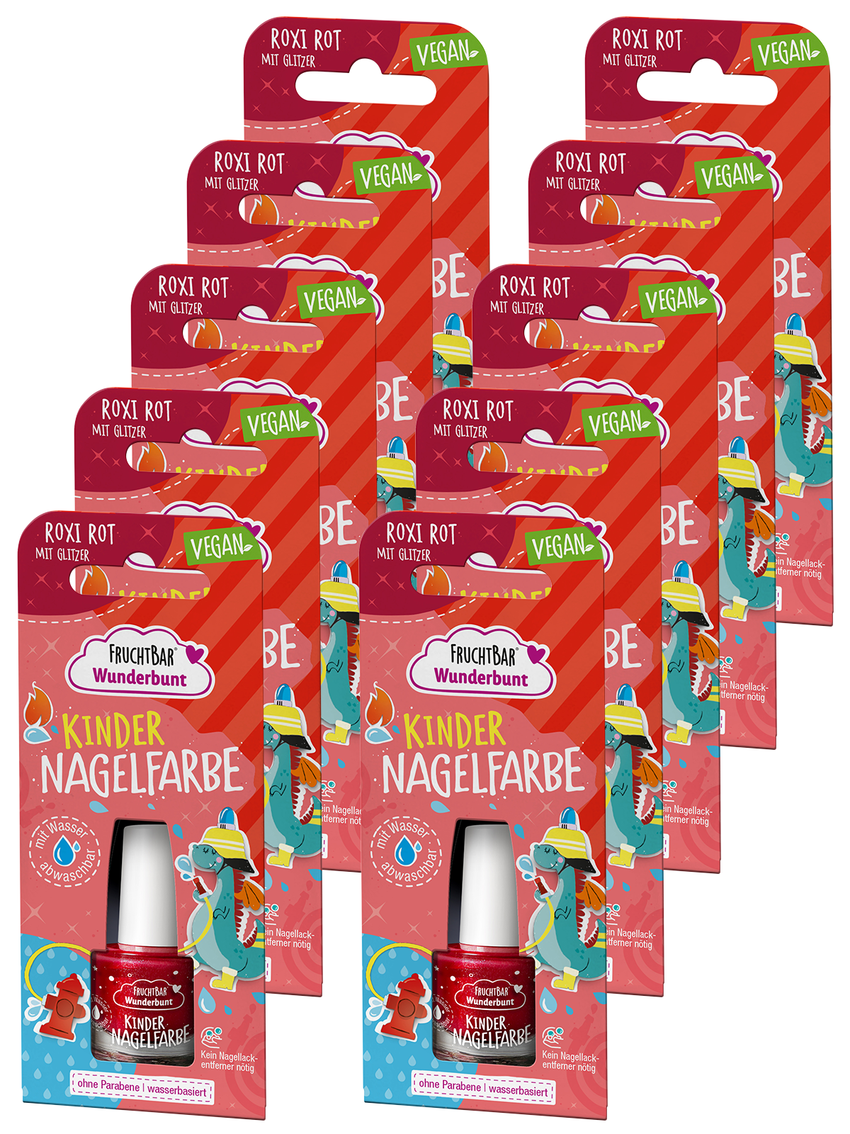 Kinder Nagelfarbe 'Roxi Rot mit Glitzer' Kinder Nagelfarbe 'Roxi Rot mit Glitzer'