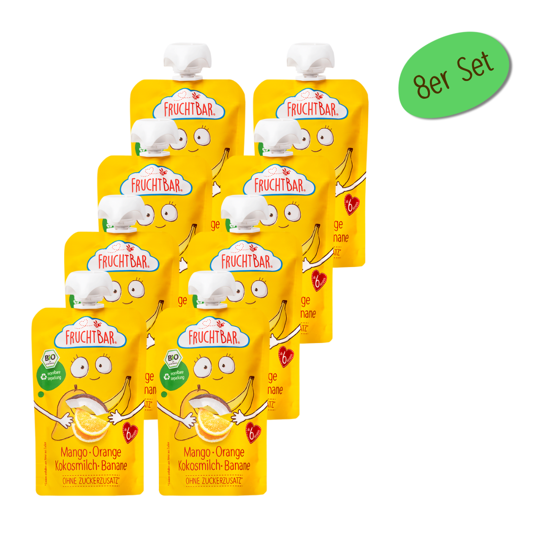 Bio Quetschie Mango, Orange, Kokosmilch, Banane