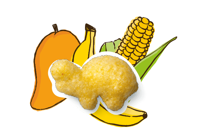 Bio knusper Schildkröten mit Mango und Banane