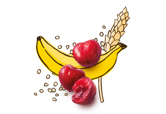 aus Bio Kirsche und Banane