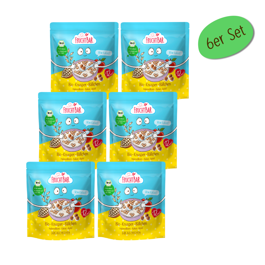 Bio Knusper Bällchen _Wow Kakao_ 6er Set Bio Knusper Bällchen 'Wow Kakao'