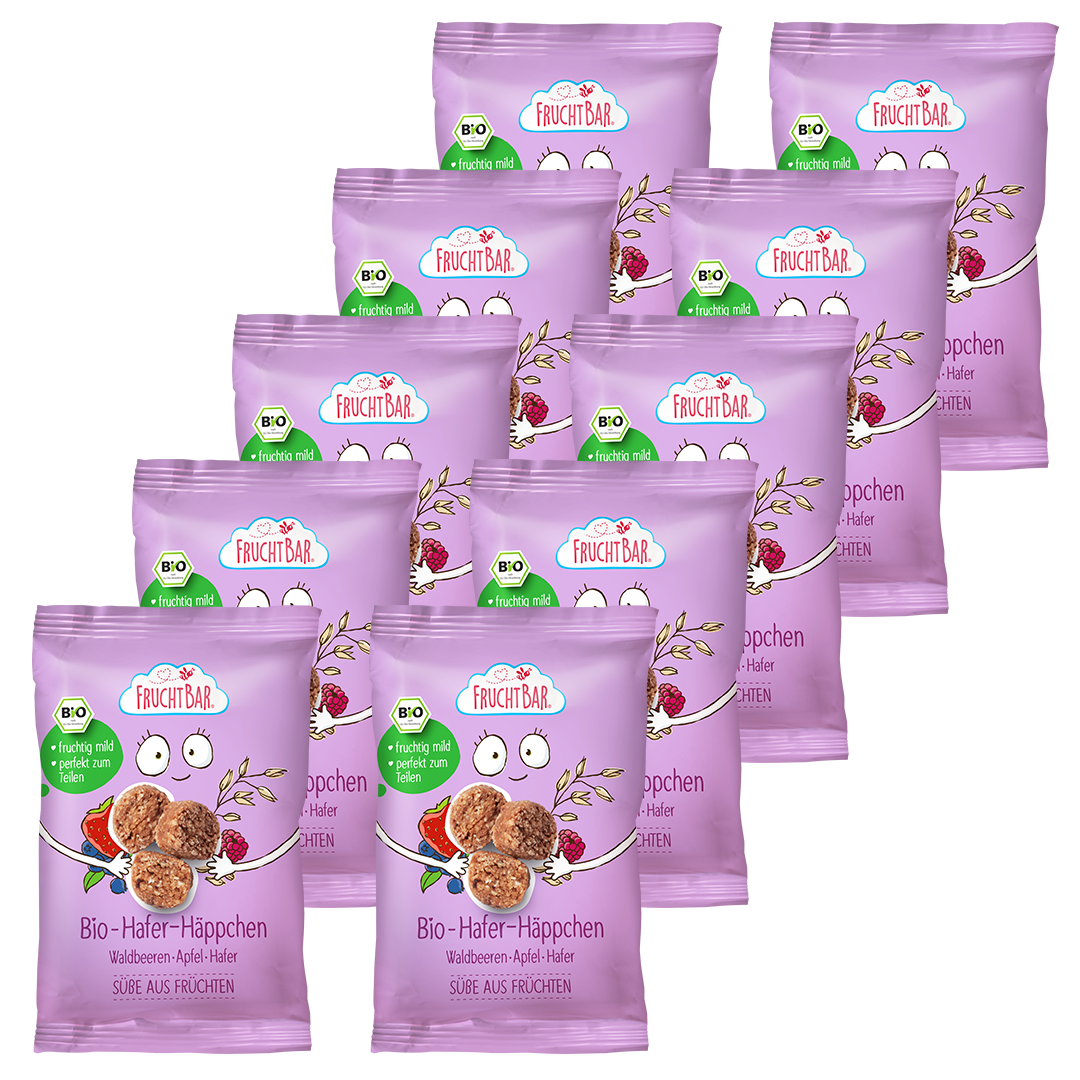 Bio Hafer Häppchen Waldbeeren, Apfel, Hafer