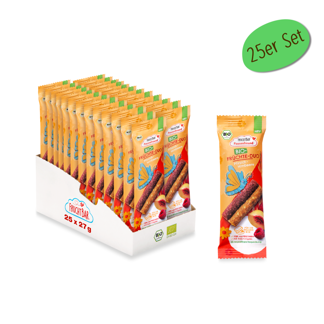 Bio Früchte Duo Pfirsich Himbeere