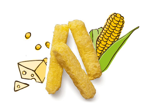 Mit Käse und Mais