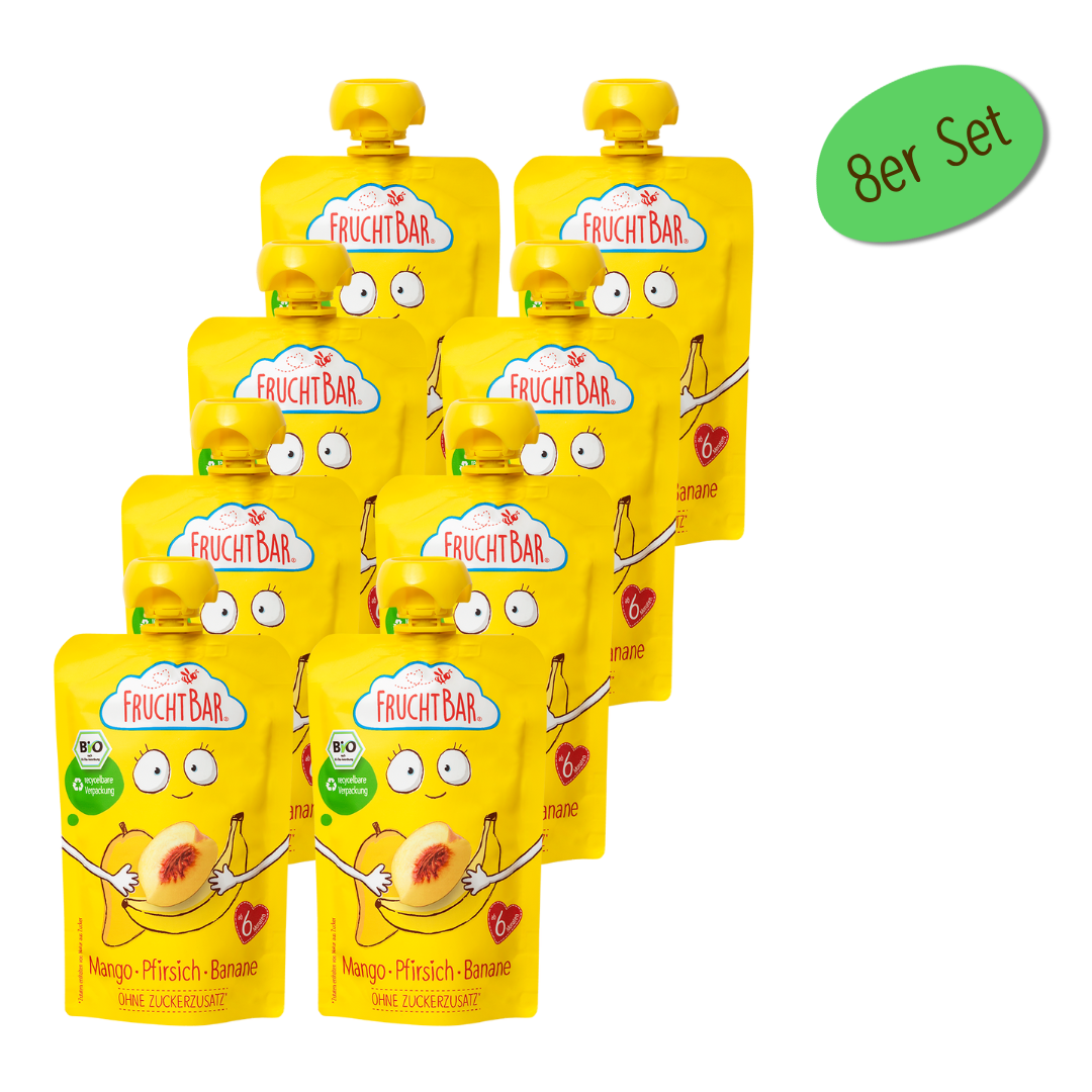 Bio Quetschie Mango, Pfirsich, Banane